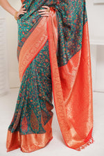 Rama Green Kani Kanjivaram Silk Saree