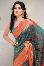 Rama Green Kani Kanjivaram Silk Saree