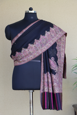 Black Men Fine Wool Jamawar Border Shawl