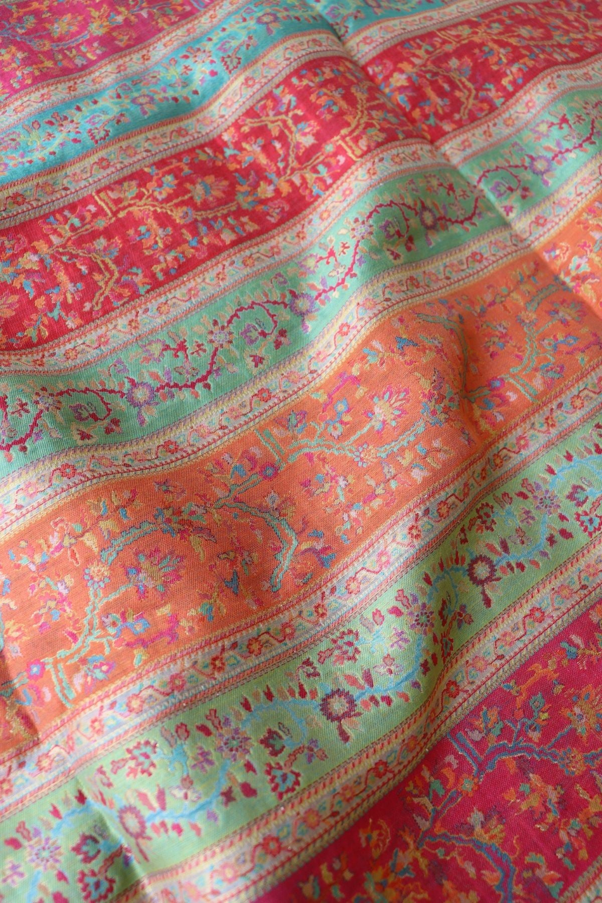 Beige Kani Jamawar Silk SareeImperial Weaves