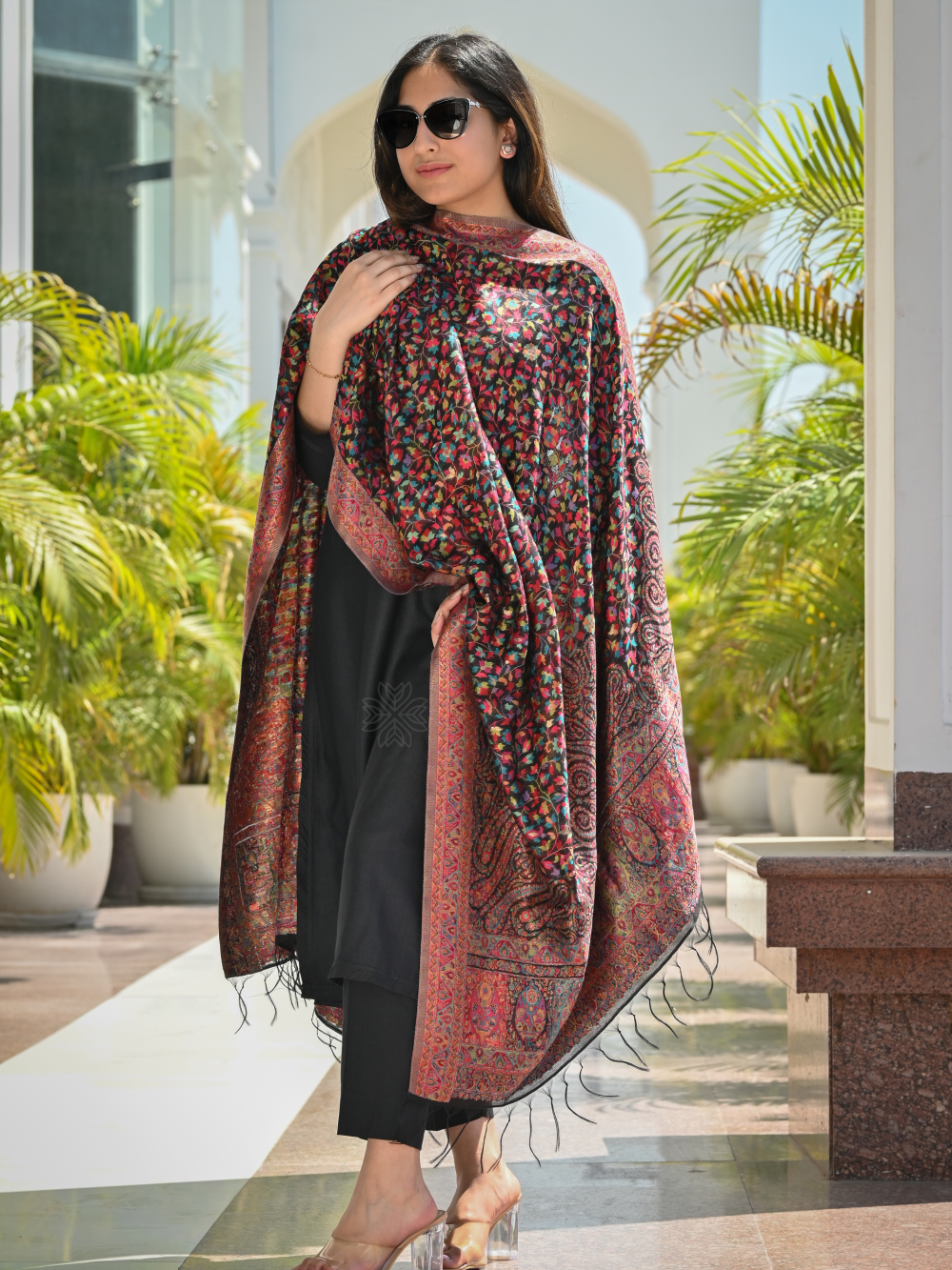 Black Kani Silk DupattaImperial Weaves