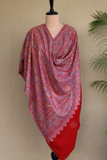 Red Sozni Jamawar Pashmina Shawl