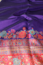 Purple Kani Floral Pallu Silk Saree