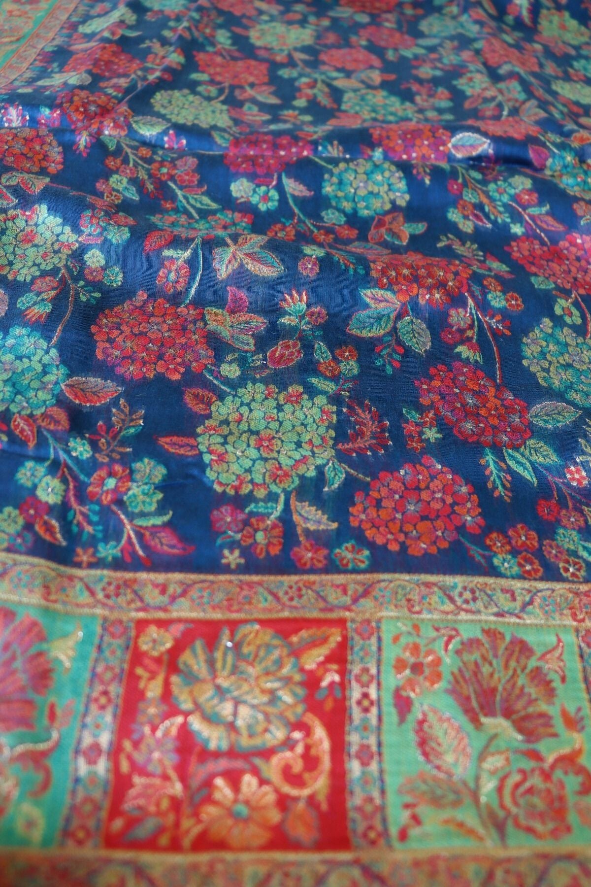 Blue Kani Silk SareeImperial Weaves