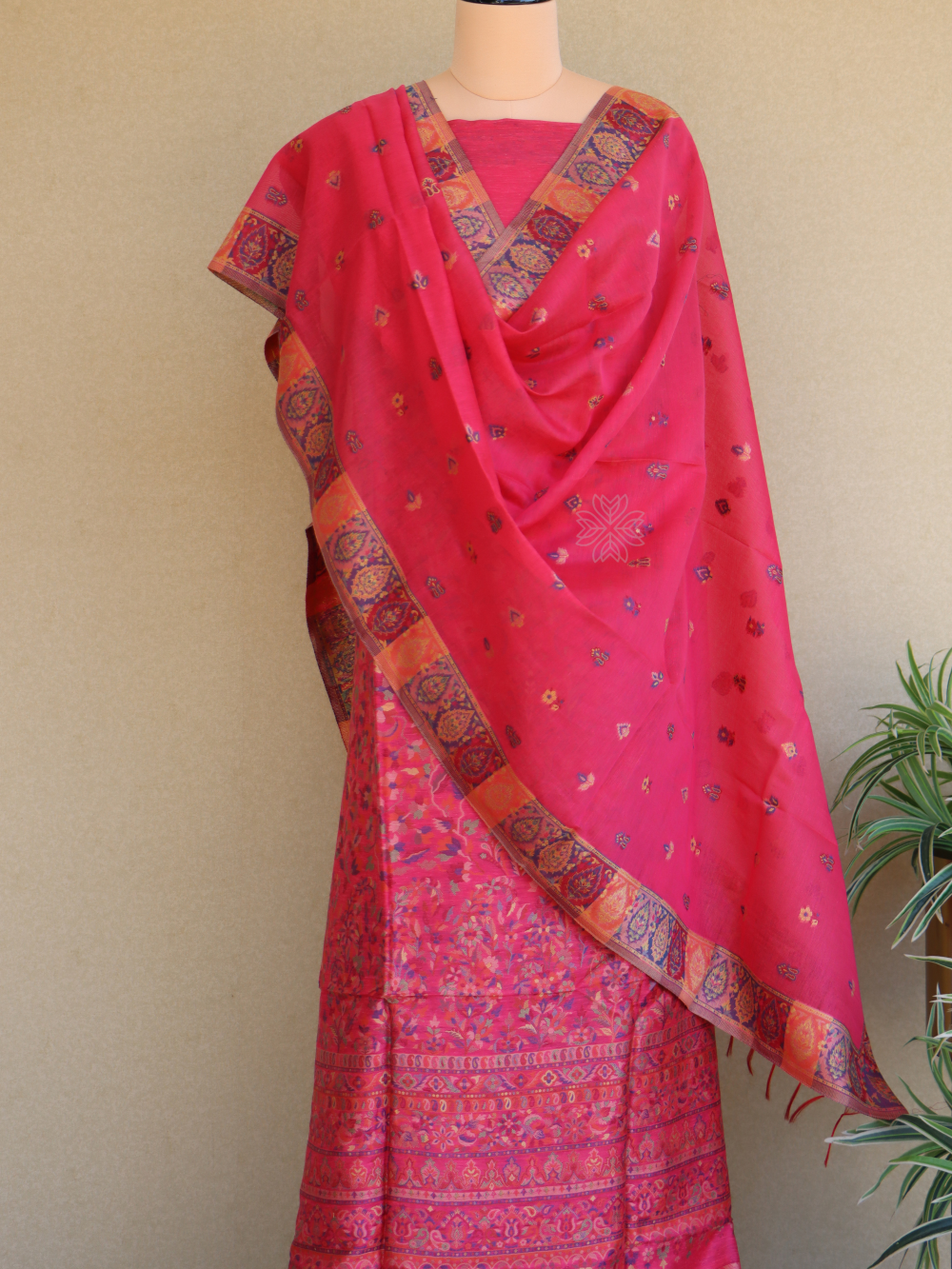 Pink Kani Chanderi Silk SuitImperial Weaves