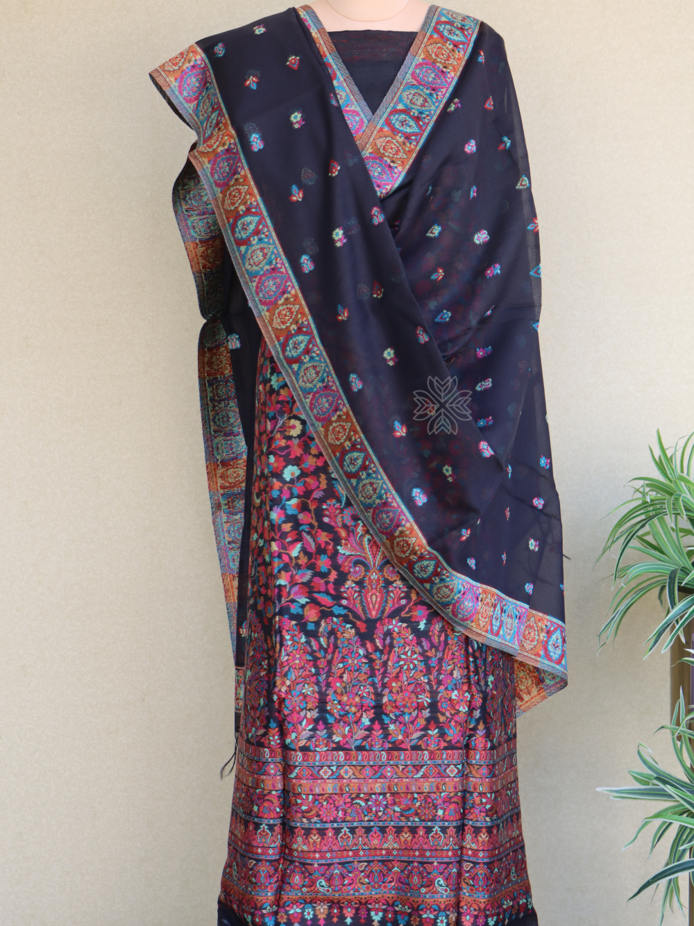 Black Kani Chanderi Silk SuitImperial Weaves