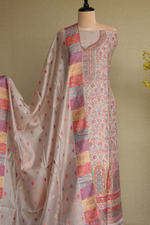 Beige Kani Silk Linen Suit With ZariImperial Weaves