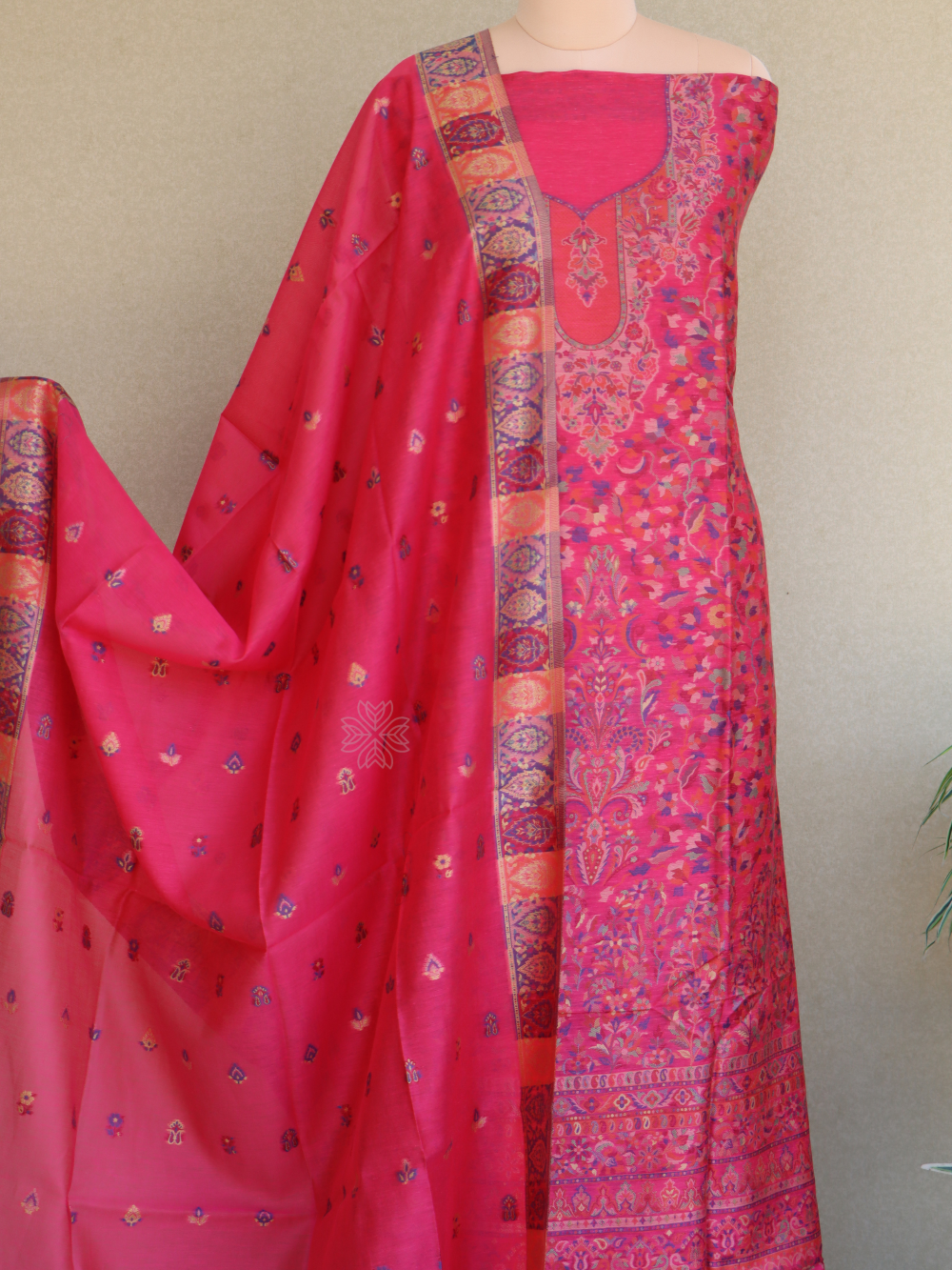 Pink Kani Chanderi Silk SuitImperial Weaves