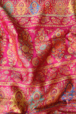 Fuchsia Pink Kani Booti Silk Saree