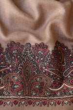 Brown Sozni Fine Wool Shawl