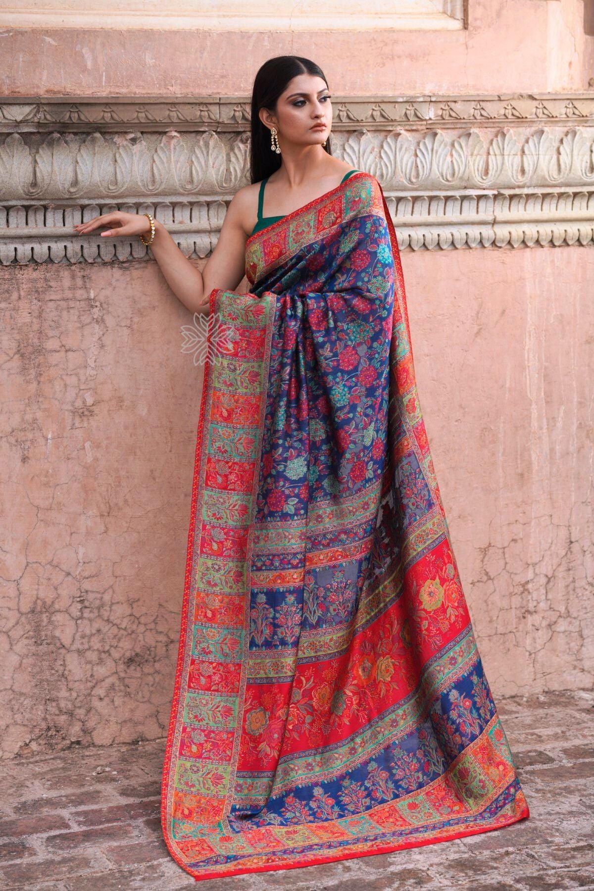 Blue Kani Silk SareeImperial Weaves
