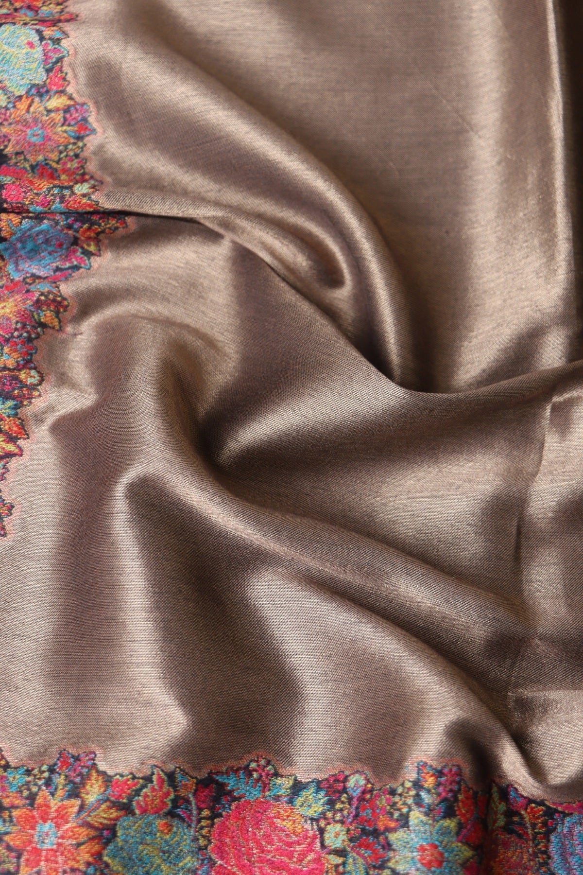 Antique Gold Zari Kani Moonlight Shawl