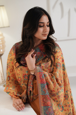 Yellow Kani Silk Floral Dupatta