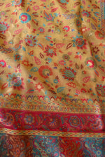 Yellow Kani Silk Floral Dupatta