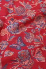 Red Kani shawl with motifs