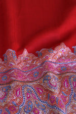 Red Sozni Jamawar Pashmina Shawl