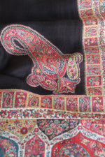 Black Men Fine Wool Jamawar Border Shawl