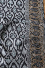 Black Kani Ikkat Fine Wool Shawl