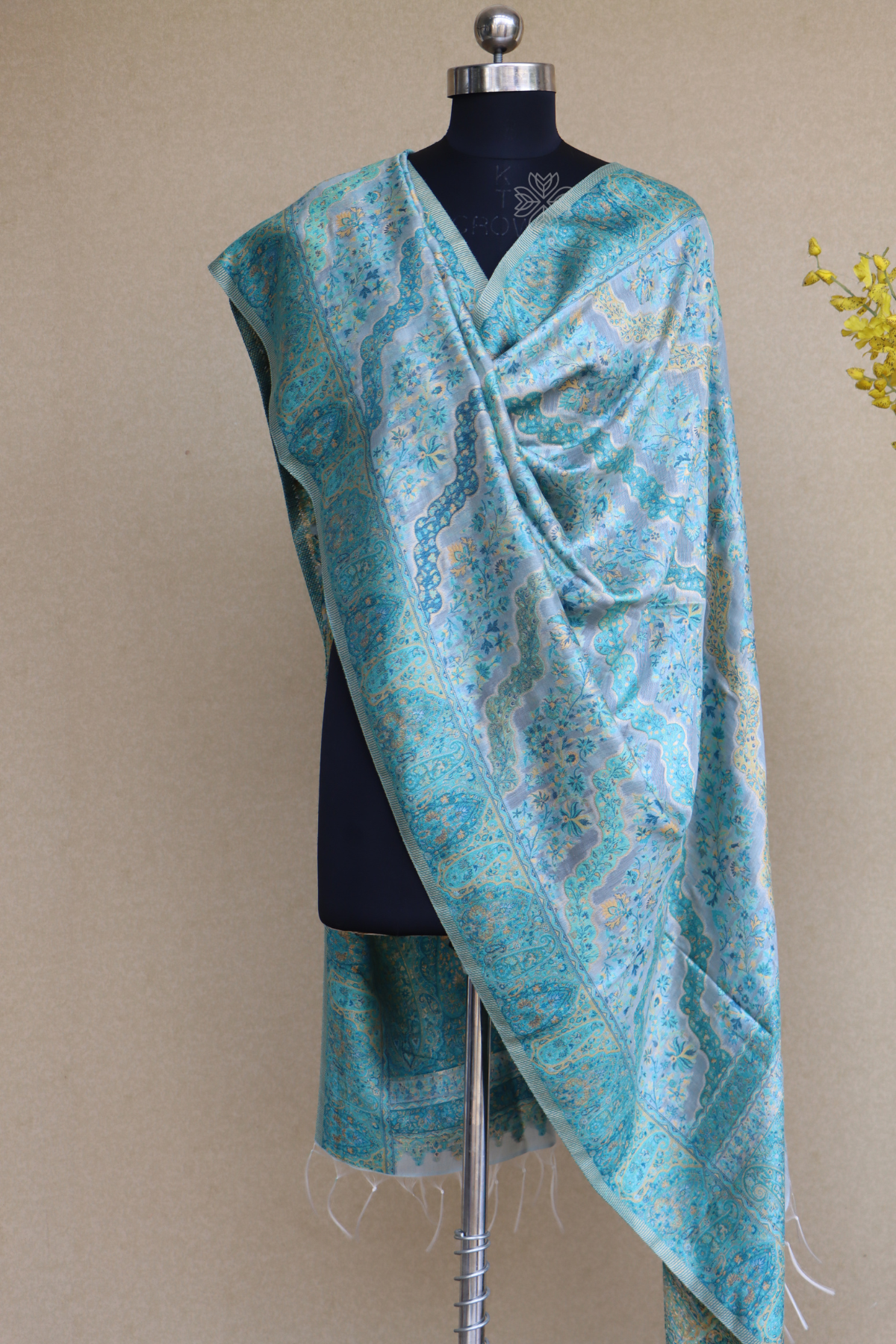 Light Blue Kani Silk Dupatta