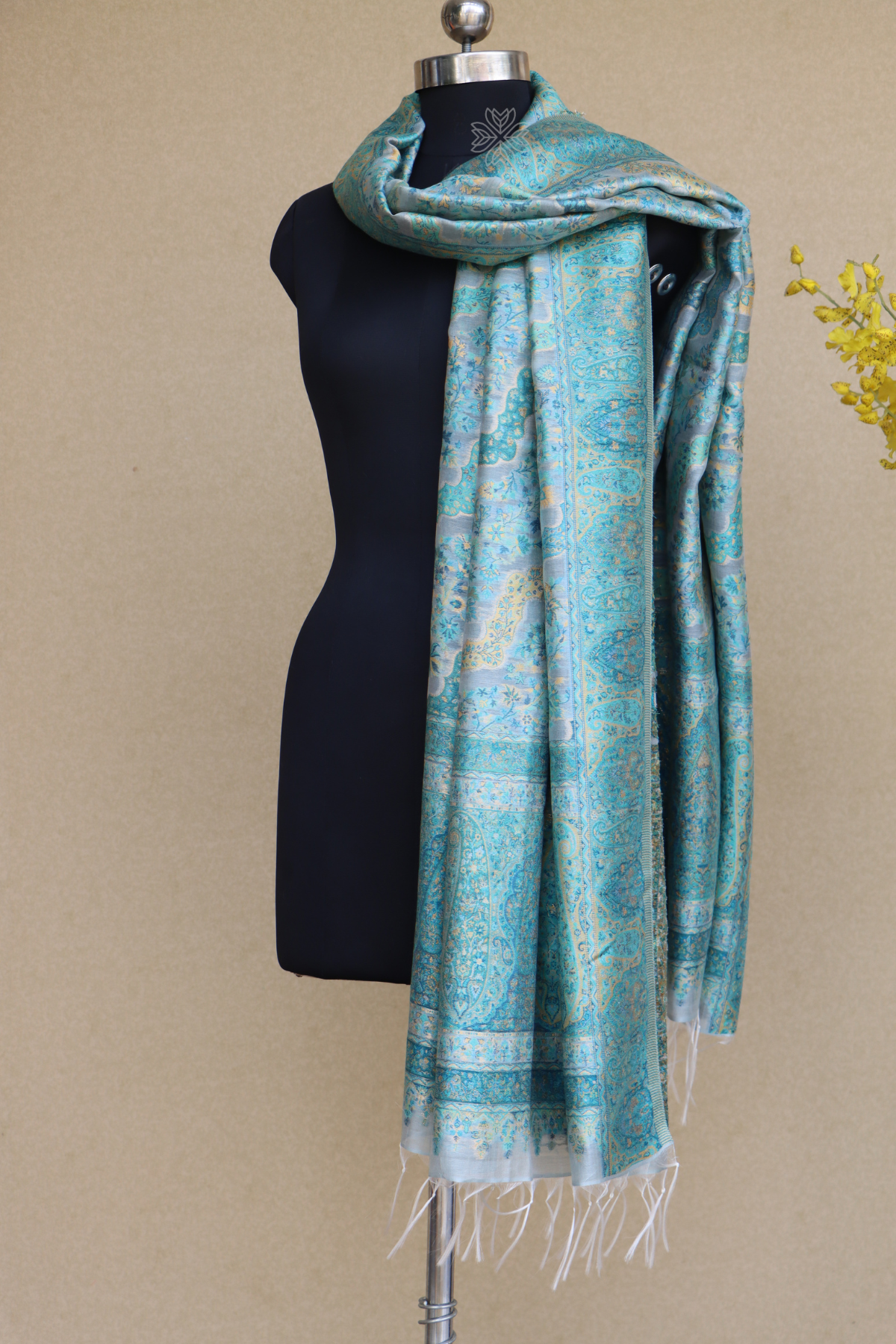 Light Blue Kani Silk Dupatta