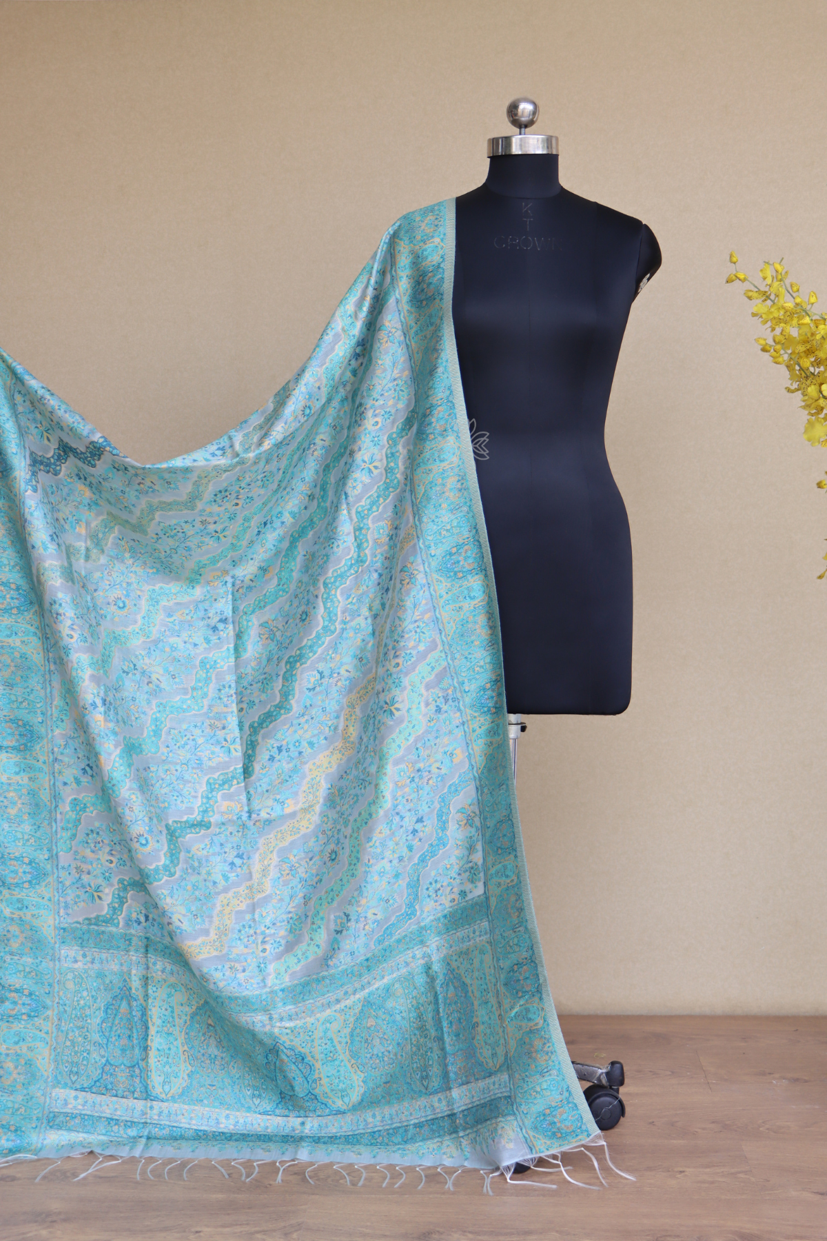 Light Blue Kani Silk Dupatta