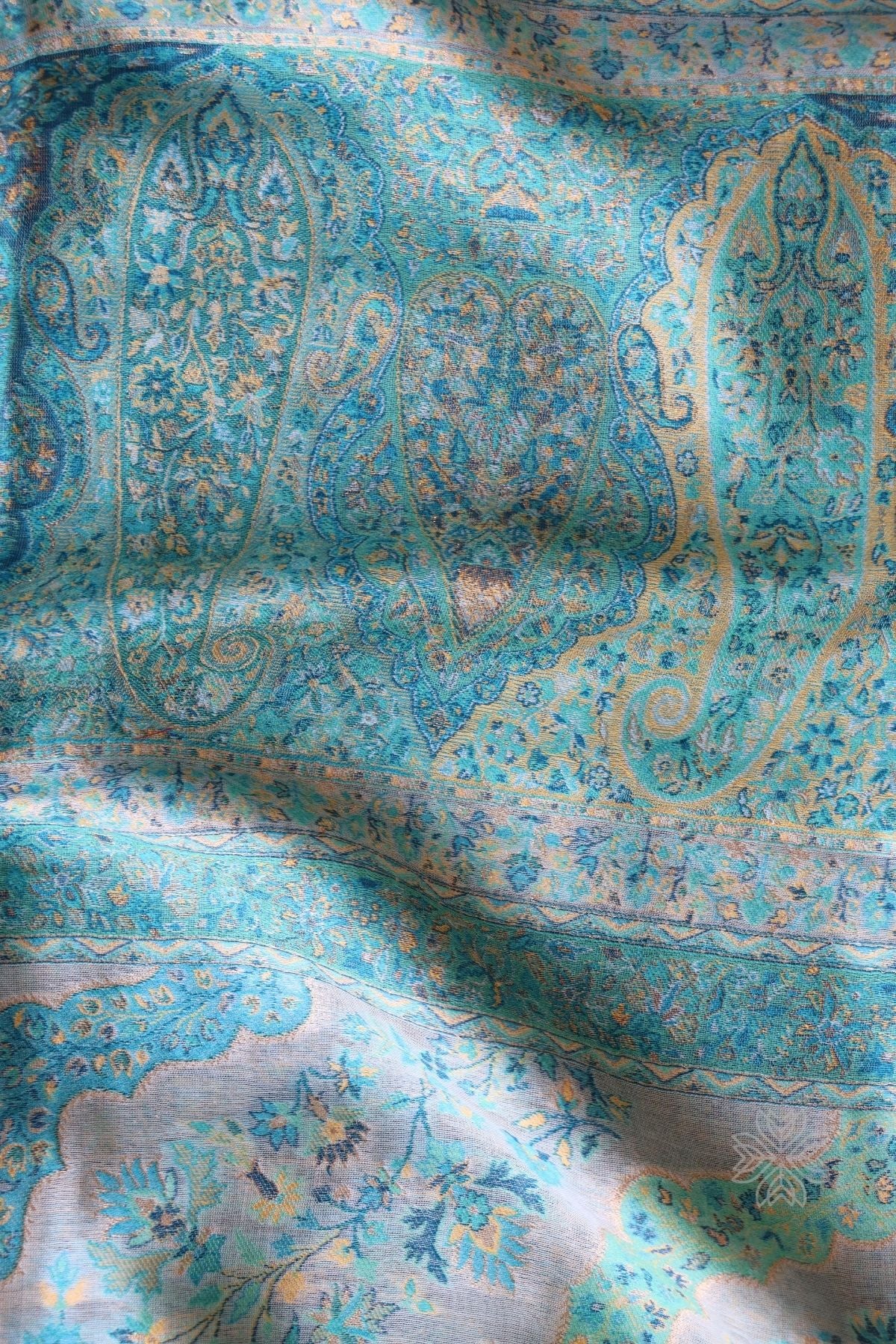 Light Blue Kani Silk Dupatta