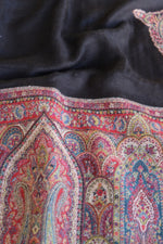 Black Men Fine Wool Jamawar Border Shawl