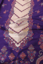 Purple Kani Silk Suit with Zari Dupatta