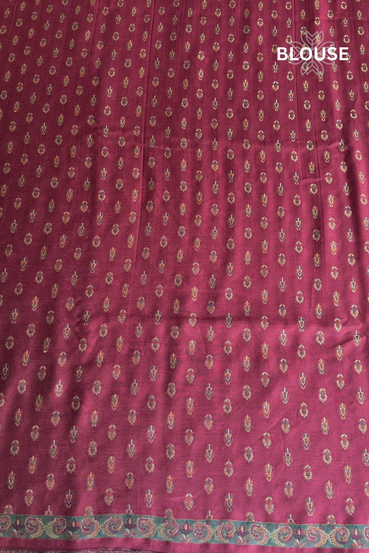 Smoky Black Kani Kalamkari Silk Saree