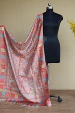 Beige Figure Kani Silk Dupatta