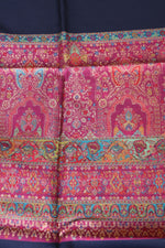 Navy Blue Kani Silk Suit with Allover Dupatta