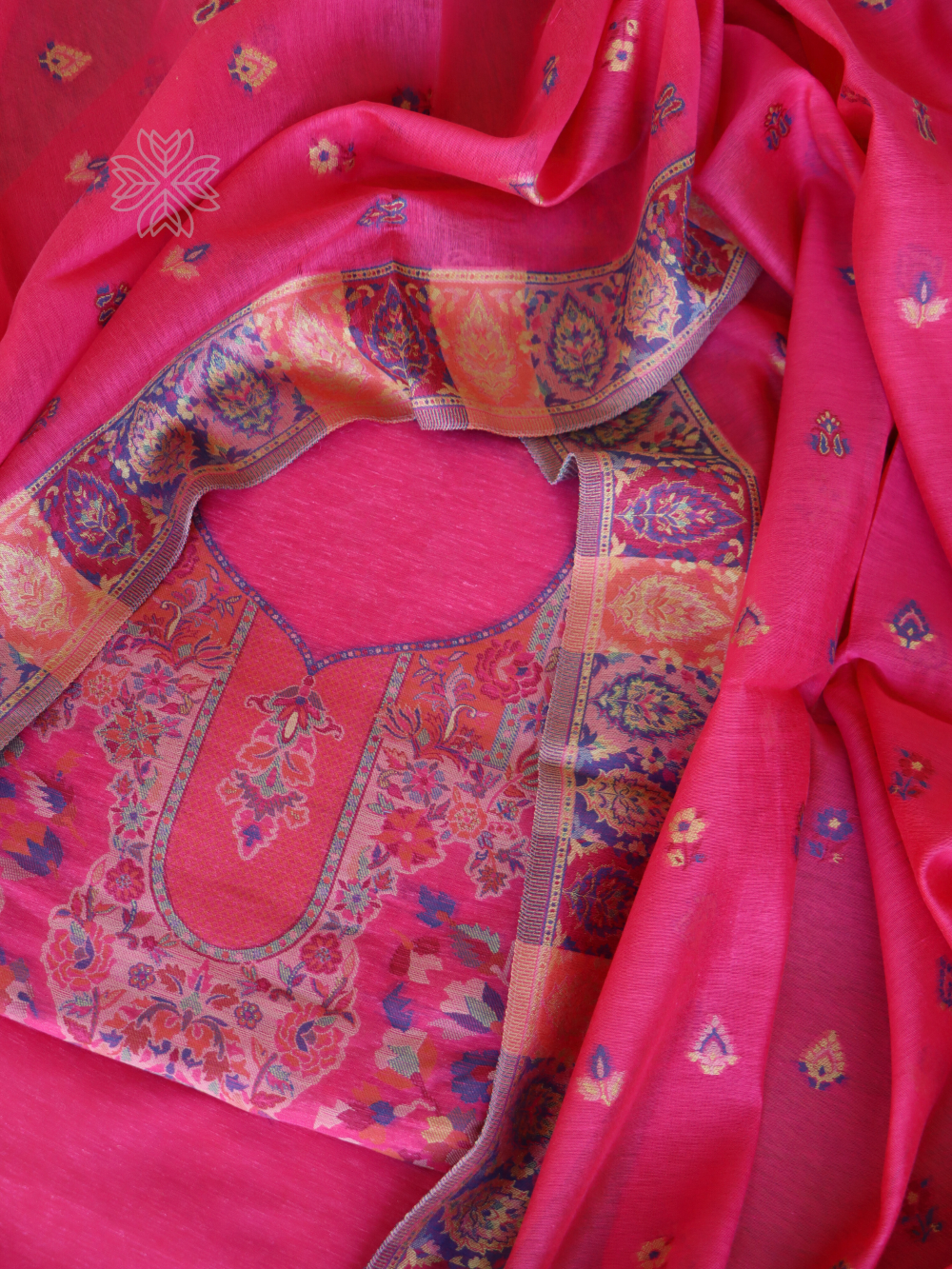 Pink Kani Chanderi Silk SuitImperial Weaves