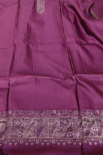 Purple Kani Silk Suit with Tissue Silk Dupatta