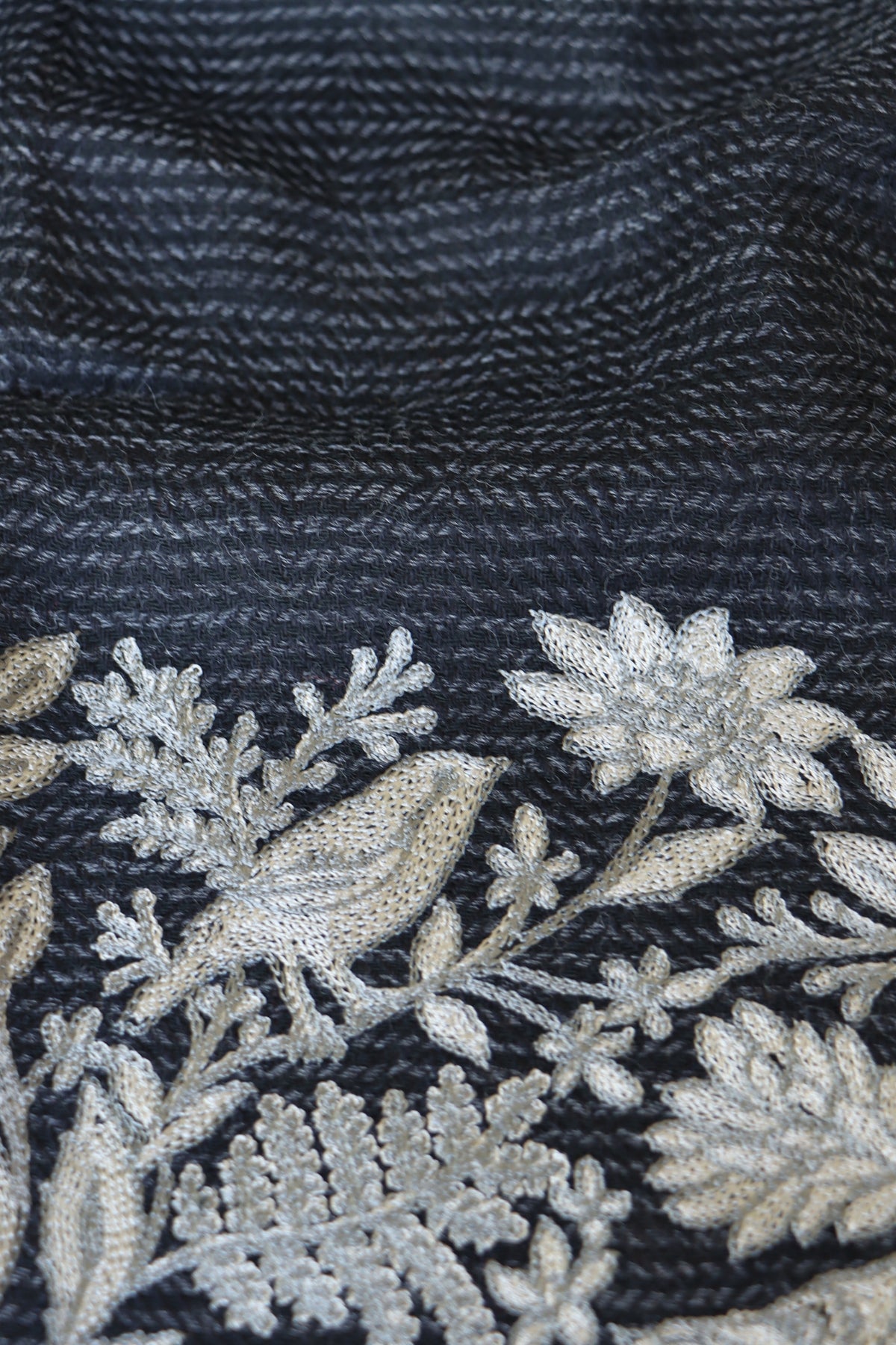 Aari Embroidered Wool Wrap