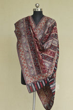 Black Striped Kani Fine Wool Shawl