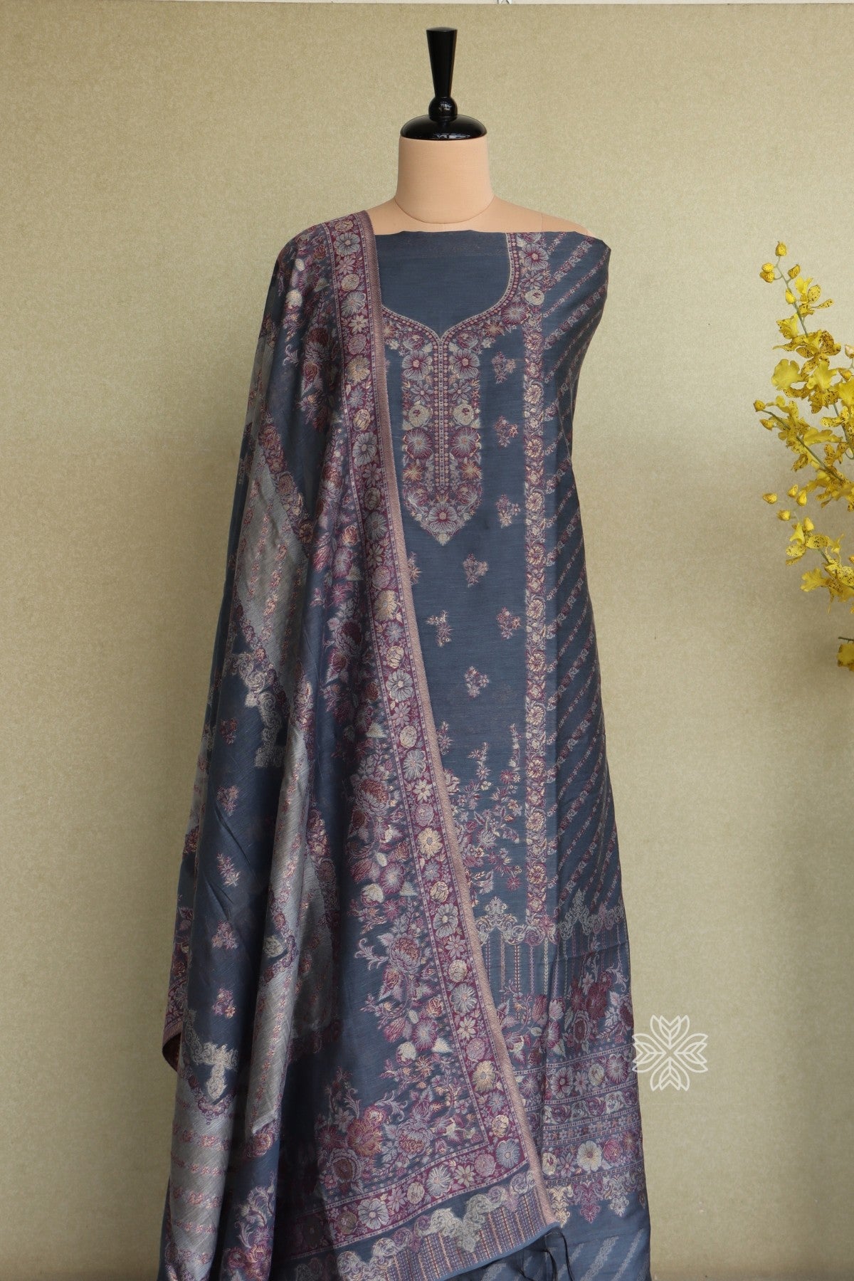 Beige Kani Cotton Suit