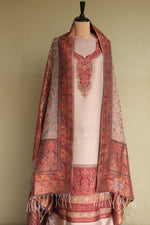 Beige Kani Organza Silk Suit