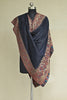 Navy Blue Kani Fine Wool Shawl
