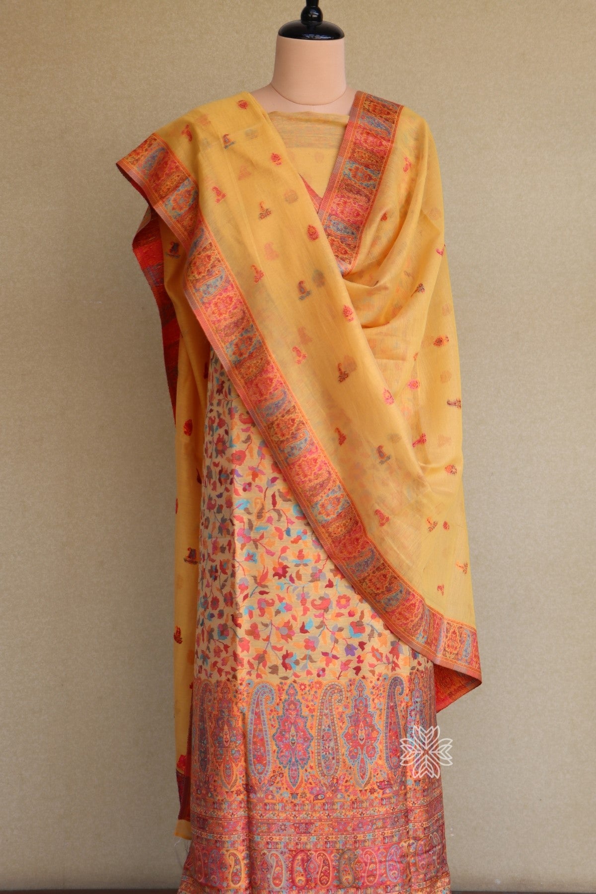 Yellow Kani Chanderi Silk Suit