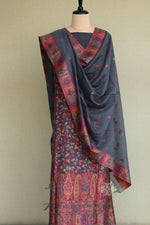 Dark Grey Kani Chanderi Silk Suit