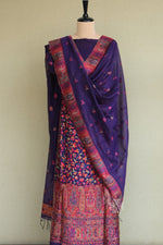 Purple Kani Chanderi Silk Suit