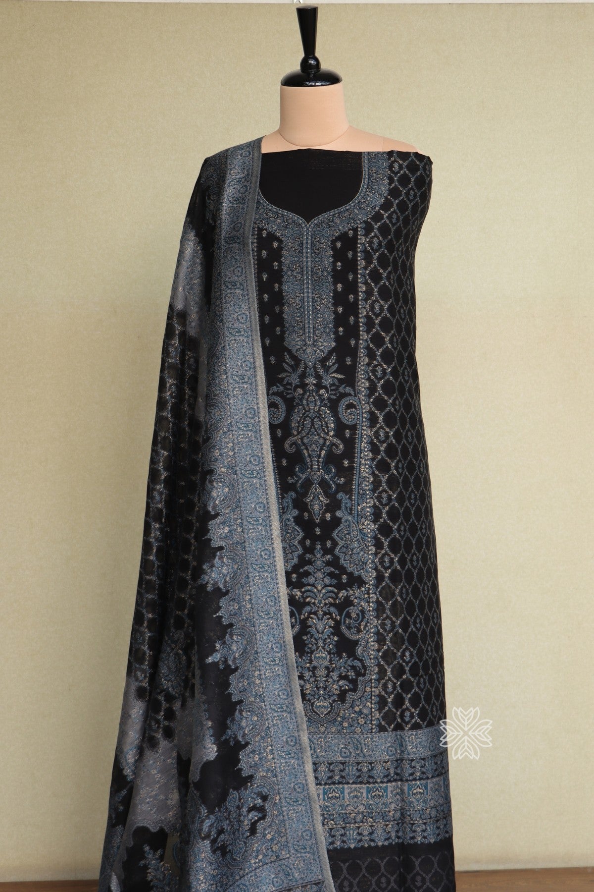 Black Kani Cotton Suit