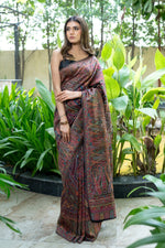 Black Kani Pashmina Silk Saree
