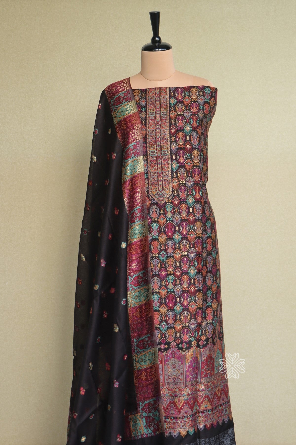 Black Kani Silk Suit