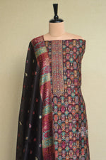 Black KashmiriKani Silk Suit