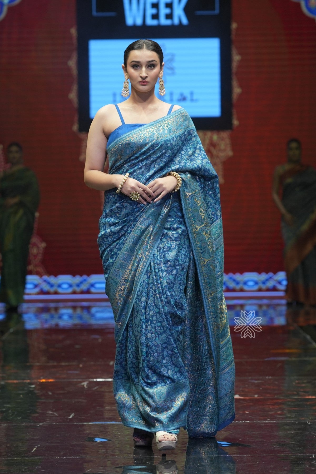 Blue Kani Silk Saree