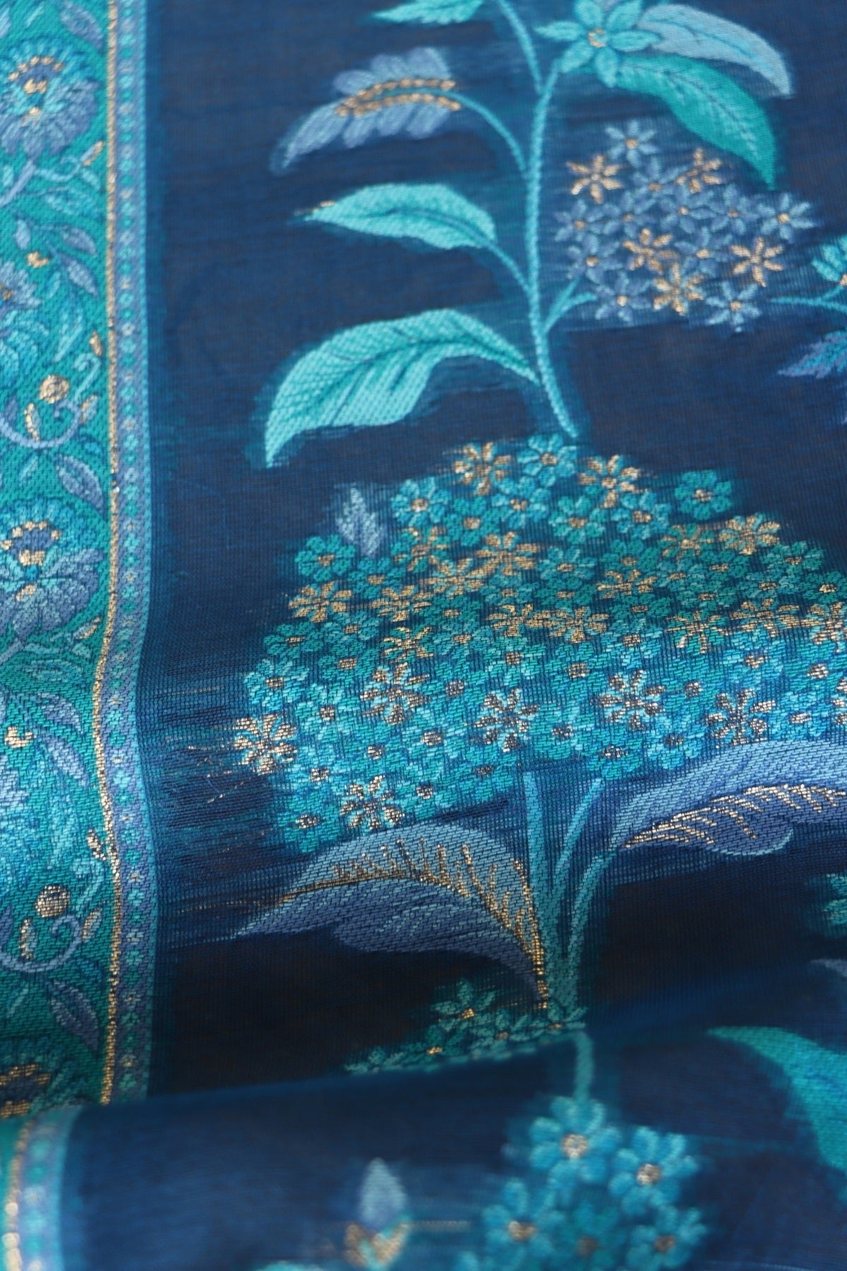 Blue Kani Silk Suit