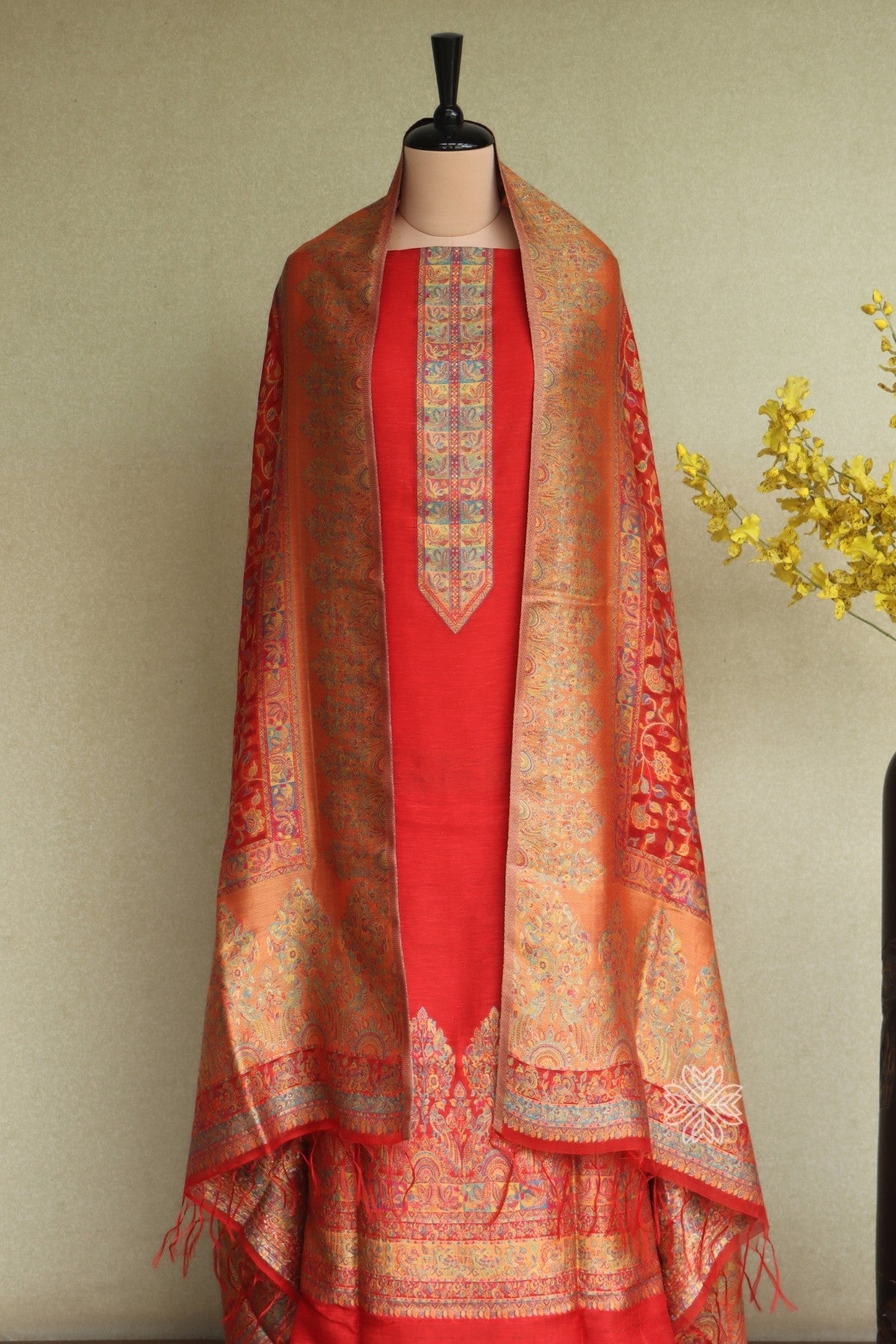 Red Silk Suit