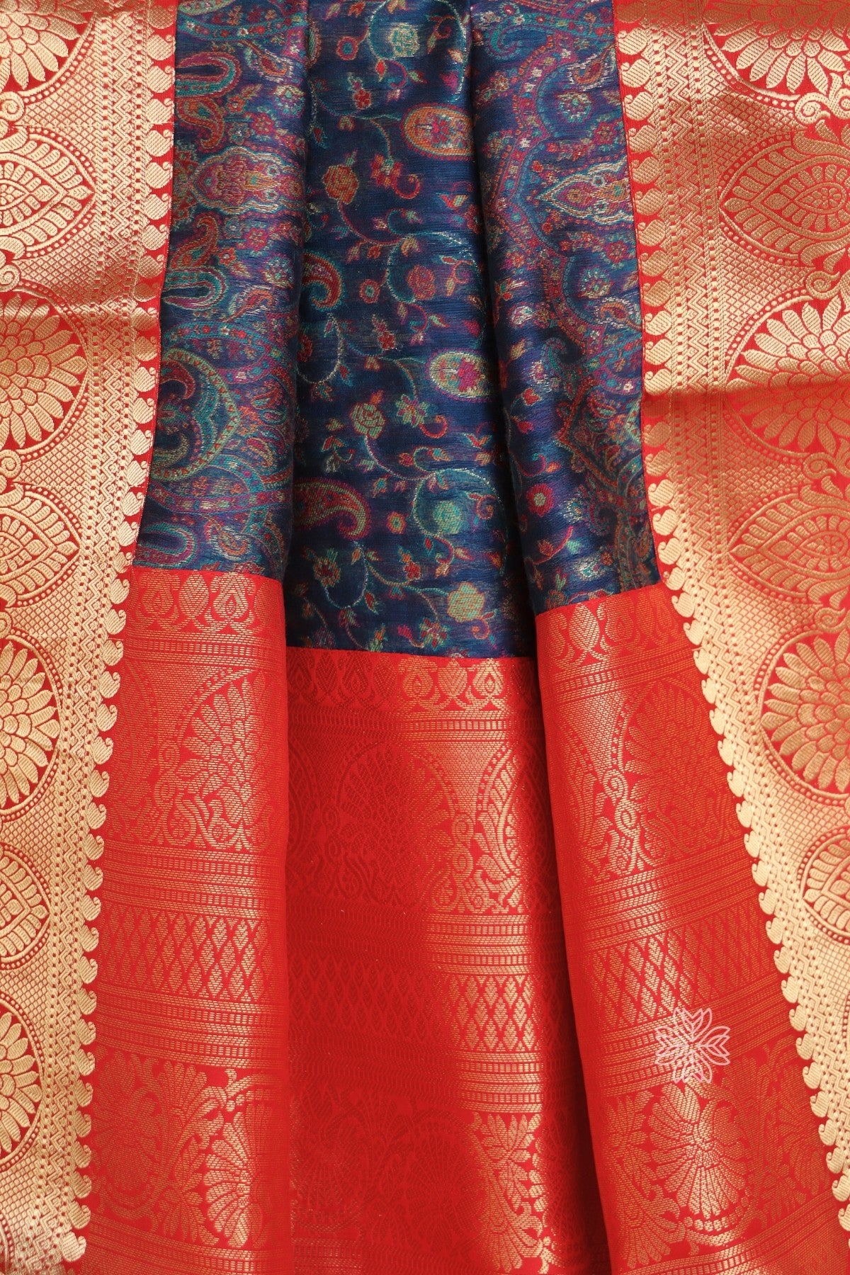 Blue Kani Kanjivaram Silk Saree