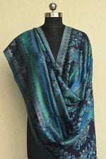 Navy Blue Kani Silk Dupatta